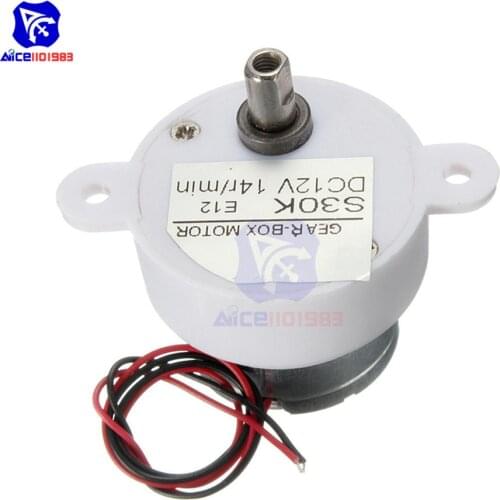 DC 12V 14RPM 2 Wires High Torque Electric Geared Box S30K Reduction Motor