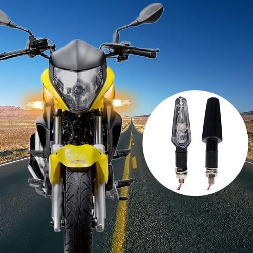 12V 2pcs Motorcycle Turn Signals Side Marker Lamps Taillight Rear Brake Lights Amber Bulb Indicator Strobe Motorbike Accessories