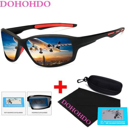 DOHOHDO Fashion Men Polarized Sunglasses Luxury Gradient Male Driving Sun Glasses Polarised Goggle Eyewears For Man with box