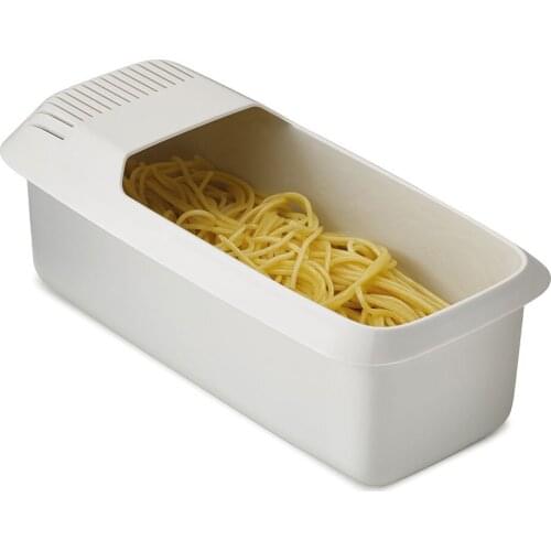 Microwave Pasta Cooker with Strainer Heat Resistant Pasta Boat Steamer Spaghetti Noodle Cooker