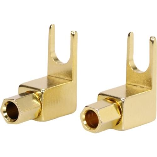 Top 8 pcs total Hi-end Banana to Spade Adapter Plug/Speaker Cable Connector [Wy-yp01-8/Spade De L/8]