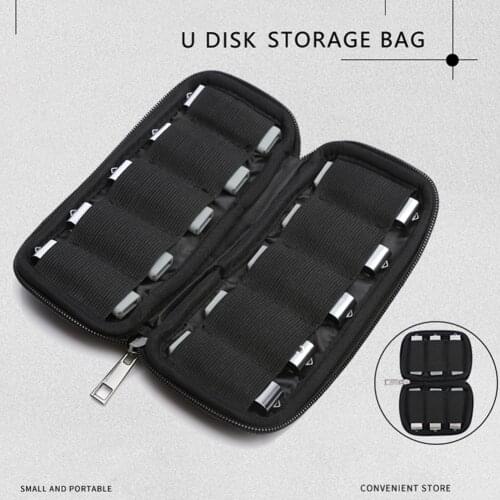 U Disk Bag Organizer Case Storage Flash Drives Portable USB Protective Dustproof Zipper Shockproof
