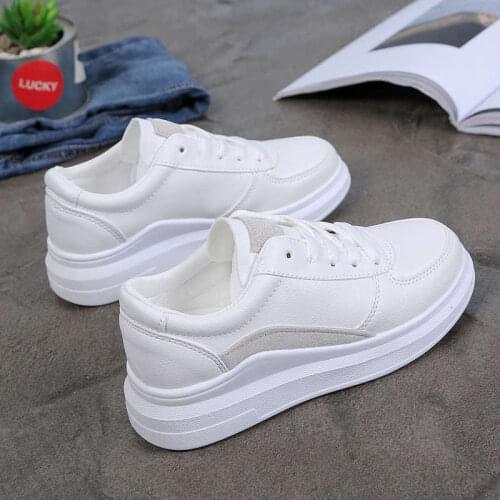 2020Spring New Designer Wedges White Shoes Female Platform Sneakers Women Tenis Feminino Casual Female Shoes Woman