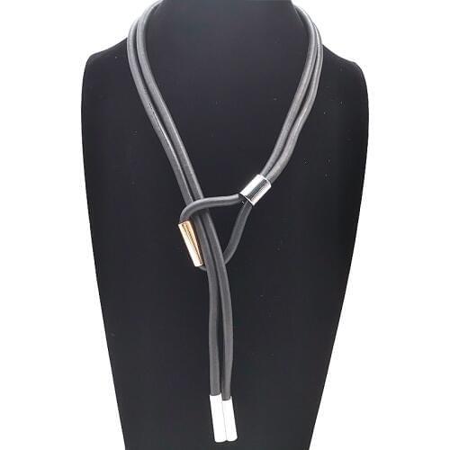 YD&YDBZ Designer Handmade Rose Gold Black Pendant Necklaces Womens Choker Jewelry Long Necklace Girl Holiday Gift Punk style