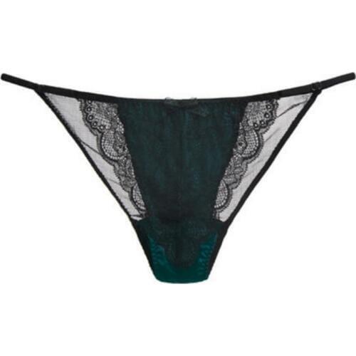 100 Silk Underwear dark green silk underwear women red lace panties underwear summer silk women Free Shipping