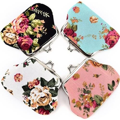 2021 High quality Coin Purse Flower Printing Ladies Coin Purse Pocket Coin Pouch Key