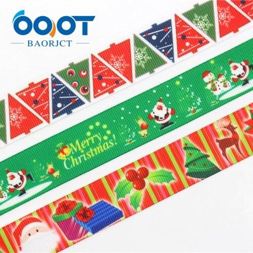 7/8'' 22MM Christmas Holiday Series Printed grosgrain ribbon, 10 yards DIY handmadeHair accessories Material wedding gift wrap