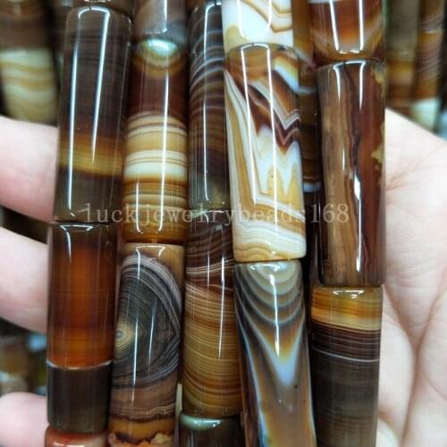 Free shipping Women Fashion Jewelry 10x30mm Onyx Carnelian Oblong Women Men Spacers Art Loose Beads 15.5" FG7916