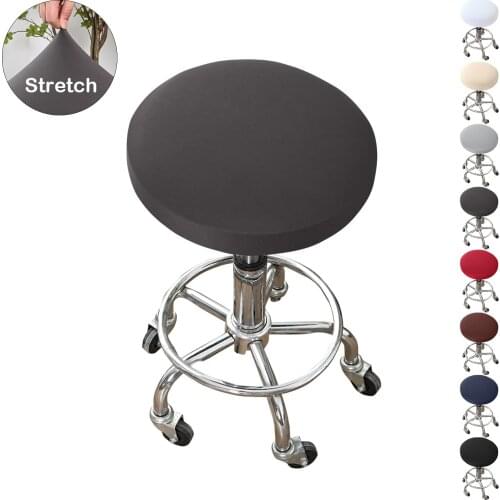 Restaurant Dining Chair Cover Slipcvoer Seat Spandex Stool Cover Elastic Pub Chair Cover Round Bar Stool Barstool Slipcover D30