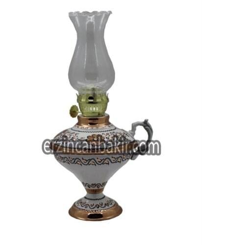 Gerçek bakır el işi fener gaz lambası nostalji gazyağı cam klasik Retro aile dekoratif ışık Aladdin lambası GZL-108