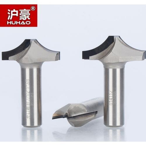 HUHAO 1pc 1/2" Shank Diamond CVD Coating Round Chisel Endmill Woodworking Cutter PCD Arc Line Cabinet Door Router Bit