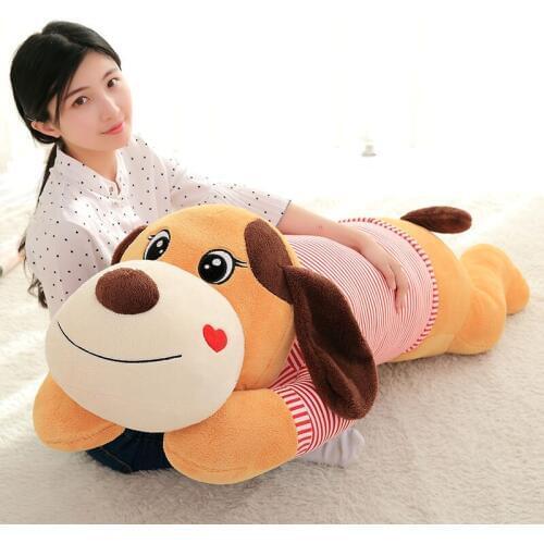 Lovely dog plush toy giant stuffed dogs sleeping pillow for children gift decoration 59inch 150cm DY50719