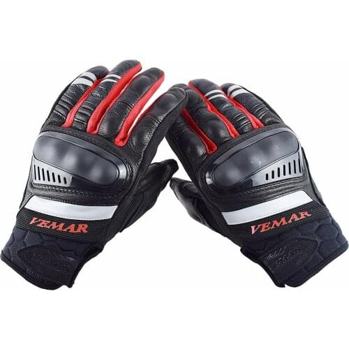 Vemar Brand New Motorcycle Gloves Men Racing Gant Moto Motorbike Motocross Riding Gloves soft sheepskin Hard shell Biker Gloves
