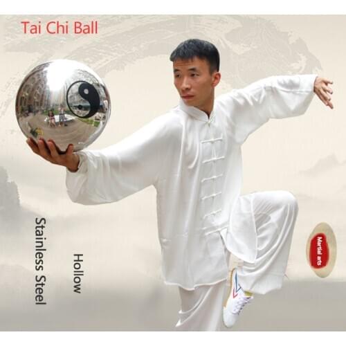 Tai Chi Ball Hollow Stainless Steel Fitness Ball Wushu Kung Fu Training Balls
