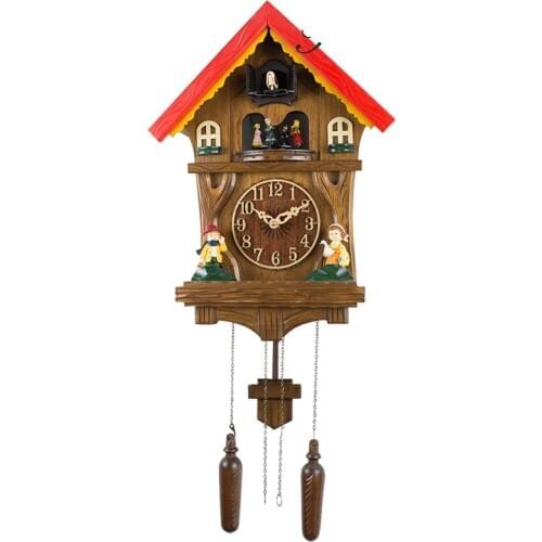 Nordic Cuckoo Wall Clock Pendulum Wooden Mute Vintage Wall Clock Simple Large Vogue Living Room Zegary Scienne Home Watch AC50AL