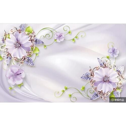 Wallpaper for walls 3 d for living room Modern minimalist beautiful jewelry sofa TV background wall