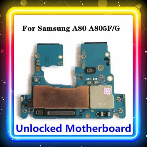 128GB For Samsung Galaxy A80 A805F/DS Motherboard Original Replaced Clean Mainboard Android OS Tested Well With Full Chips