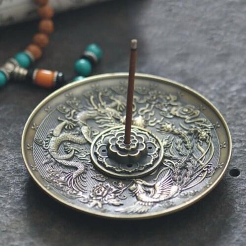 Creative Metal Incense Stick Holder Backflow Incense Burner with Basefor Meditation Yoga Home Office Fragrance