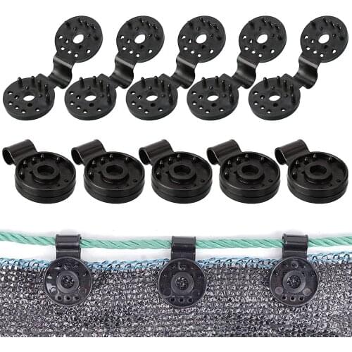 10Pcs Shade Cloth Plastic Clips, Shade Sunshade Net Fixing Clip, Attachment Grommets for Sun Shade Net, Anti Bird Netting