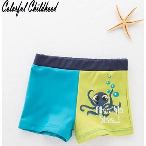 1-5Yrs baby beach clothes summer cartoon octopus design sport shorts boys bathing suit kids children swimwear