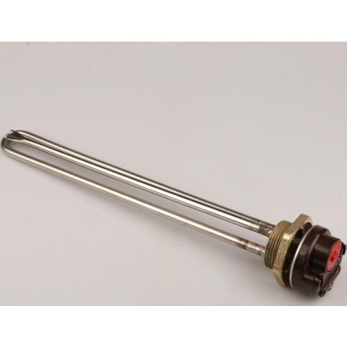 DN32 1-1/4" copper thread immersion water heater element with long Ariston thermostat,42mm flange electric heat tube