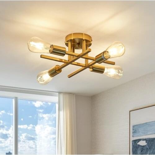 Industrial style ceiling lamp American retro light fixture Modern Iron Chandelier Nordic home lighting for hallway living room