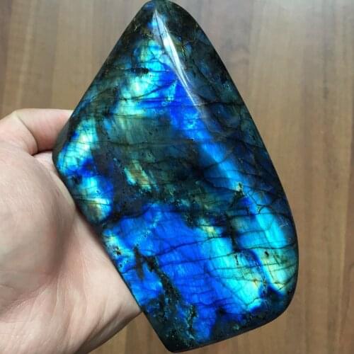 Natural Labradorite Polished Rock Quartz Crystal Healing for Home decoration stone