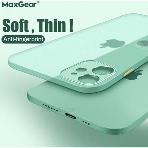 Luxury Transparent Thin Soft Silicone Case for iPhone 12 Mini 12 11 Pro 12Pro X XR XS Max 7 8 Plus Shockproof Matte Clear Cover