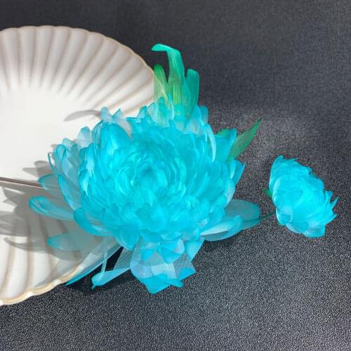 Hand Ironing Silk Flowers Original Hanfu Cheongsam Hair Accessory Head Jewelry Cosplay Photography Stage Show Hairpin Floras