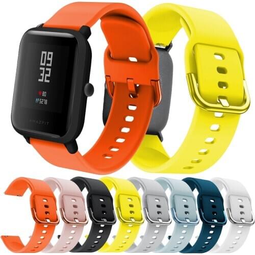 Silicone Sport Strap For Xiaomi Huami Amazfit Bip Youth LITE 1s Smart Watch Wrist Replacement Band Bracelet Smart Accessories