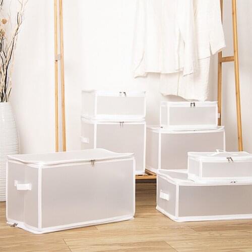 Clothes Foldable Storage Box Waterproof Transparent Pp Plastic Storage Box Underwear Sorting Bags Home Toiletry Storage Boxes