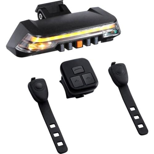 Smart Bike Tail Light Wireless Remote Turn Signal Lights Bicycle LED Taillight Rechargeable Waterproof Safety Warning Rear Lamp