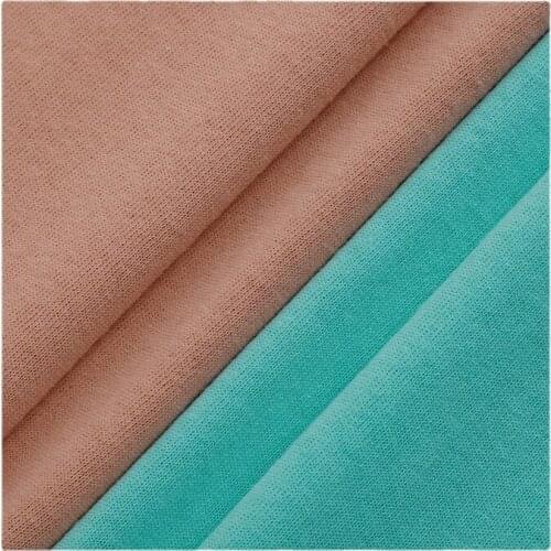 Width 70" Unique Hemp Knitted Single Side Plain Cotton Fabric By The Yard For T-shirt Dress Material