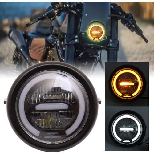 6.5 inch Universal Cafe Racer Vintage Motorcycle LED Head lamp Headlamp distance light Refit motorcycle headlight Cafe Racer