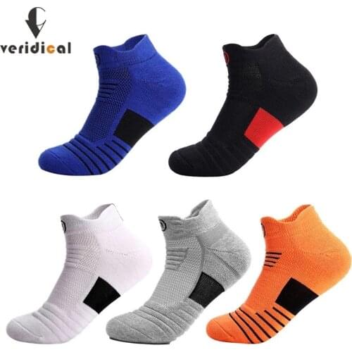 VERIDICAL 5 Pairs Cotton Compression Socks Man Good Quality Thick Breathable Ankle Crew Cool Short Socks Sox Calcetines Hombre