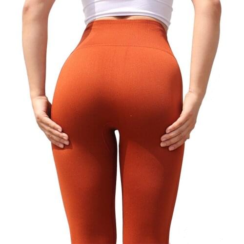 Women Workout Training Pants Seamless Push Up Yoga Leggings High Waist Sport Pants Solid Fitness Running Leggings Ankle Tight