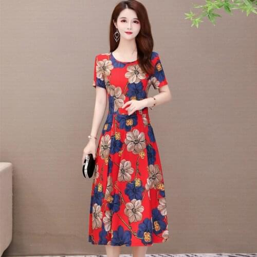 Women Summer Dress Women Casual Short Sleeve Square o-Neck Boho Maxi Dress Female Vestidos Plus Size Robe