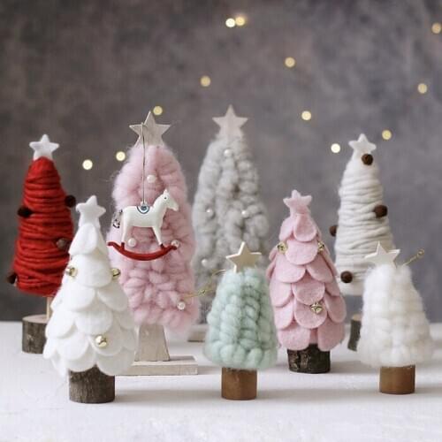 1pcs Handmade Felt Coil Leaf Christmas Tree Desktop Decoration Christmas Decoration Photo Props christmas gift