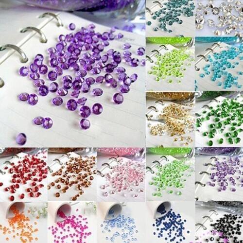 1000PCS 4.5mm Acrylic Crystals Burgundy wedding party decorations Diamond Confetti Table Scatters ornament decoration boda
