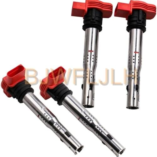 4Pcs Car Ignition Coil For VW Jetta Golf Passat Tiguan CC For Audi A3/4/5/6/7/8 TT Q3/5 R8 OEM NO. 06E905115 ABCDE 07K905715F