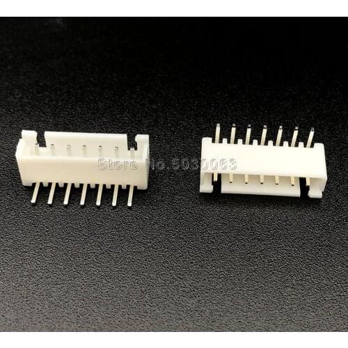 40PCS/Lot XH2.54 7P 7pin XH-7AW Right Angle Pin Header Wire Connector 2.54mm Pitch XH For PCB JST Car XH 2.54MM