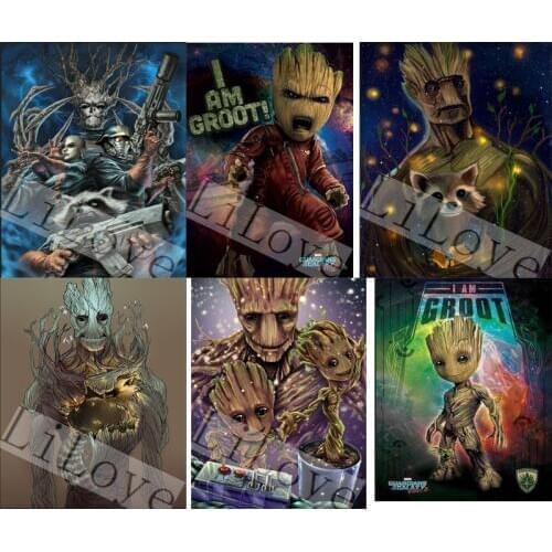 5D DIY Diamond Painting "Guardians Galaxy large"Home Decor 3D Embroidery Cross stitch Full Diamond Mosaic Cartoon Painting FG656