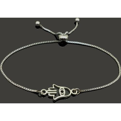 Stainless Steel Bracelet For Women Evil Eye Hand Charm Feminina Lovers Engagement Jewelry