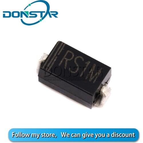 100PCS FR107 RS1M SMA DO-214AC SMD 1A 1000V Fast Recovery Diode