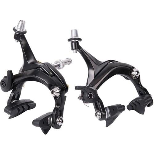 Road Bike Brake Racinge Dual Pivot Brake Aluminum Side Pull Caliper Front & Rear with Brake Pads 1 Set Road Bicycle Parts