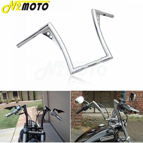 Chrome APE Hanger Handlebar 12" Rise 8" Backward 30-1/2" Wide Tapered Handle Bar for Harley Chopper Cafe Racer Sportster Touring