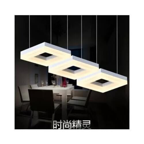 JCZ New beautiful LED droplight rectangle art lights sitting room lights acrylic contemporary and contracted absorb dome light l
