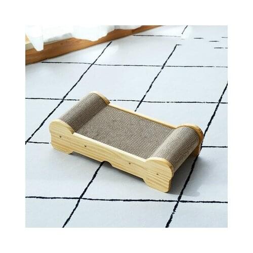 Solid Wood Corrugated Paper Cat Bed High-Density Corrugated Paper Cat Scratching Board Cat Toy Cat Climbing Frame Pet Supplies