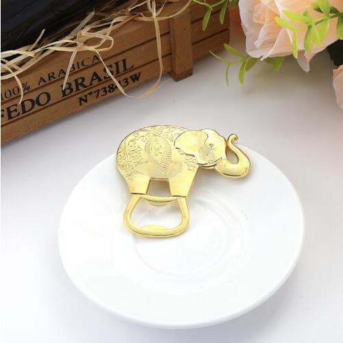 Creative Wedding Favors and Gift Lucky Golden Elephant Bottle Opener Party Supplies For Guest LX1734