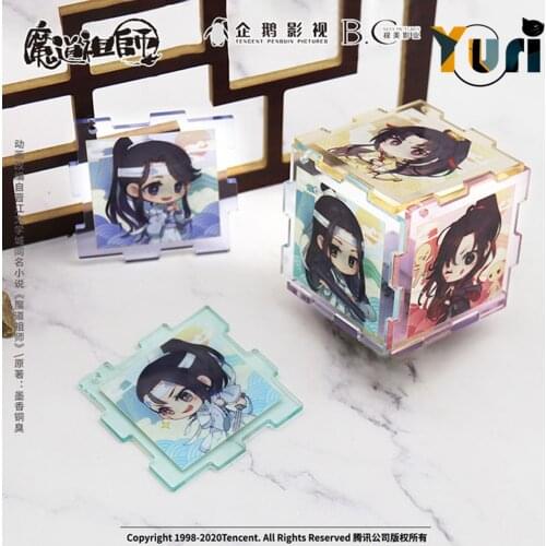 Grandmaster of Demonic Cultivation Wei Wuxian Wangji Xichen Jiang Square Pendant MDZS Mo Dao Zu Shi Cosplay C